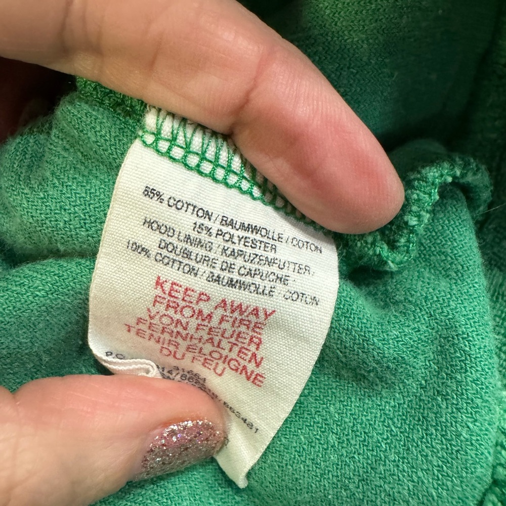 Mini Boden Green Terrycloth Zip Up Sweatshirt - Picture 4 of 4